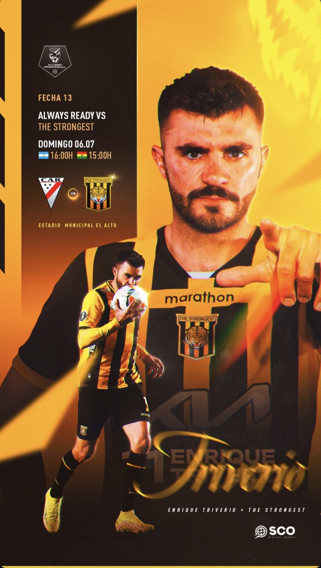 Placa de partido Always Ready vs The Strongest, División Profesional de Bolivia